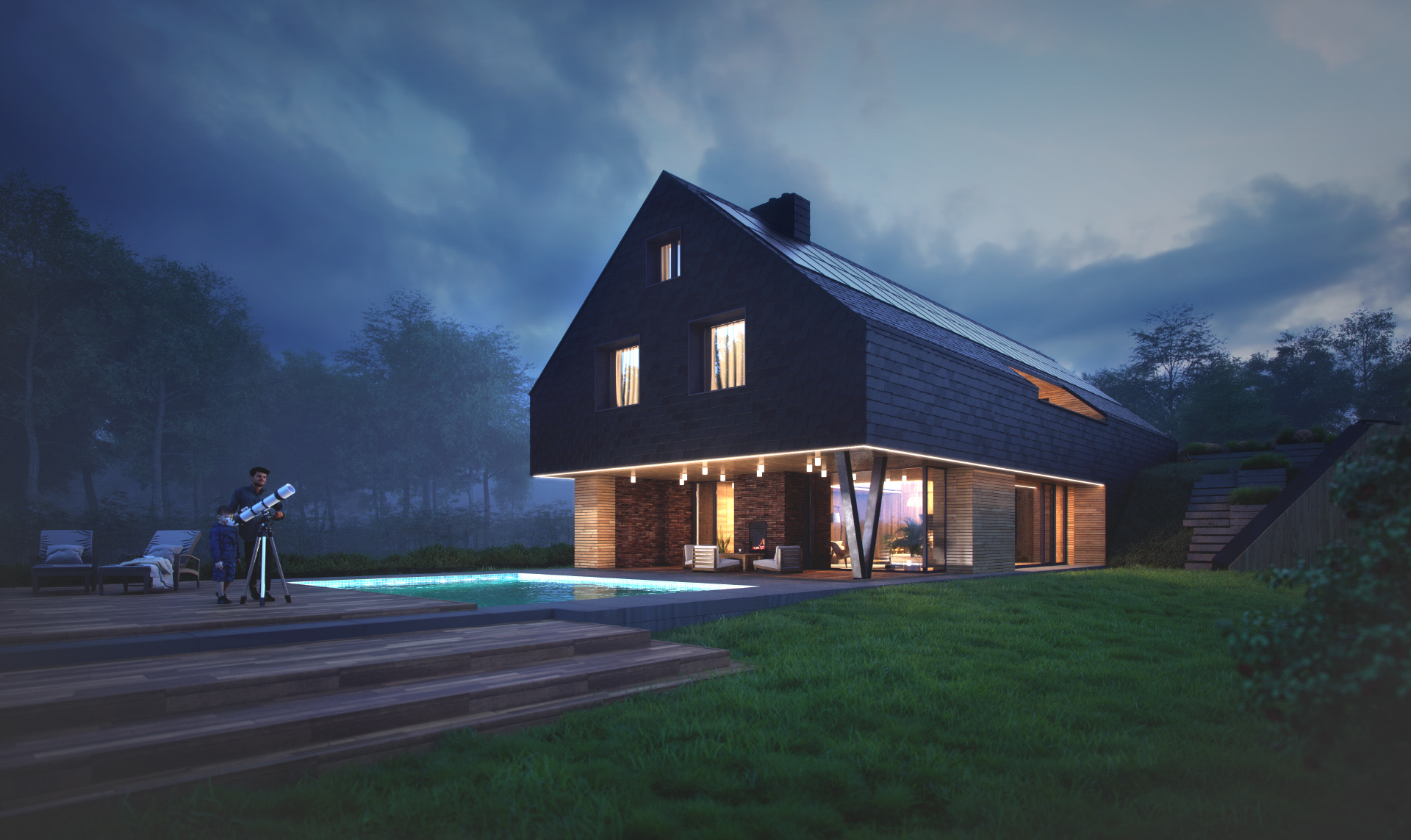 3d Visualisation of Eco-Passive House in Suchy Las