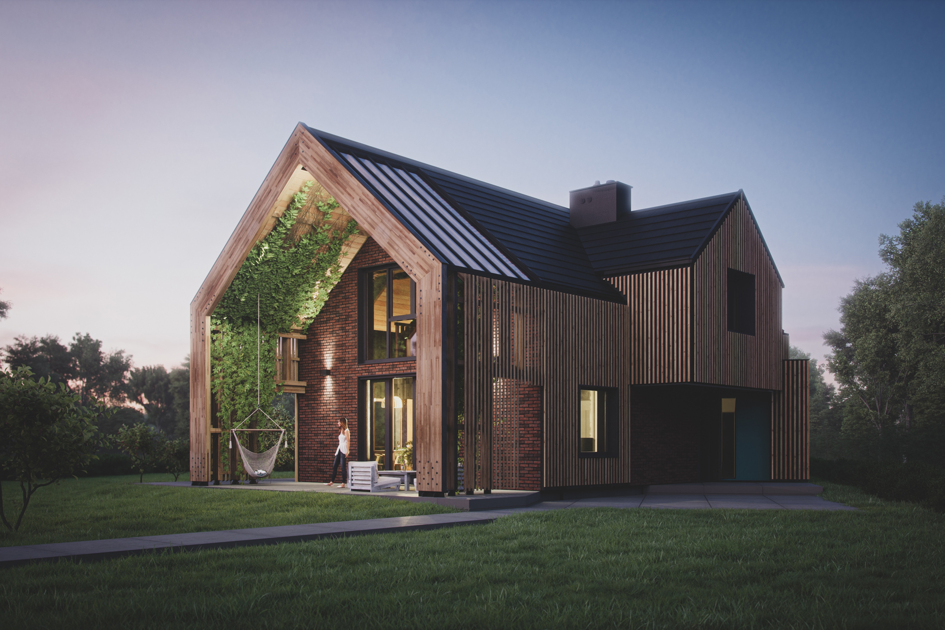 3d Visualisation of Modern Eco-Passive House