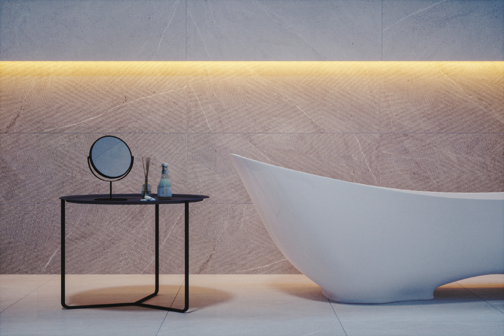 3d Visualisation of Modern Bathroom Interior Detail